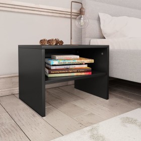 Black plywood nightstand 40x30x30 cm by vidaXL, Nightstands - Ref: Foro24-800065, Price: 26,05 €, Discount: %