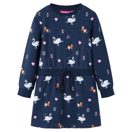 Navy blue long-sleeved children's dress 116 by vidaXL, Children's dresses - Ref: Foro24-14844, Price: 17,13 €, Discount: %