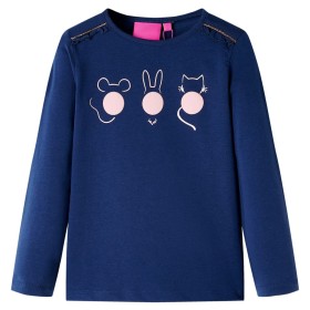 Navy blue long-sleeved children's t-shirt 104 by vidaXL, Kids T-shirts - Ref: Foro24-13765, Price: 9,99 €, Discount: %