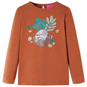 Camiseta infantil de manga larga color coñac 92 de vidaXL, Camisetas para niños - Ref: Foro24-14169, Precio: 9,99 €, Descuent...