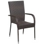 Stackable garden chairs 2 units brown synthetic rattan by vidaXL, Garden chairs - Ref: Foro24-44237, Price: 101,17 €, Discoun...