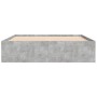 Estructura de cama gris hormigón 150x200 cm de vidaXL, Camas y somieres - Ref: Foro24-3203869, Precio: 142,82 €, Descuento: %