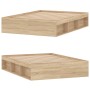 Sonoma oak double bed frame 135x190 cm by vidaXL, Beds and slatted bases - Ref: Foro24-3203910, Price: 161,76 €, Discount: %