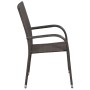 Stackable garden chairs 2 units brown synthetic rattan by vidaXL, Garden chairs - Ref: Foro24-44237, Price: 96,99 €, Discount: %