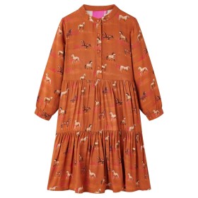 Cognac color children's dress 92 by vidaXL, Children's dresses - Ref: Foro24-15061, Price: 17,99 €, Discount: %