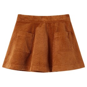 Children's skirt with cognac corduroy pockets 104 by vidaXL, kids pants - Ref: Foro24-13880, Price: 9,72 €, Discount: %