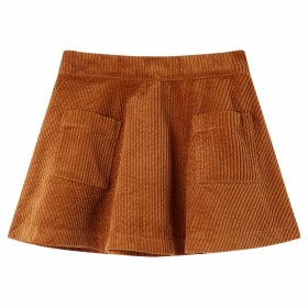 Children's skirt with cognac corduroy pockets 128 by vidaXL, kids pants - Ref: Foro24-13882, Price: 9,72 €, Discount: %