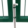 Garden fence gate with green steel posts 350x100 cm by vidaXL, garden gates - Ref: Foro24-142569, Price: 481,74 €, Discount: %