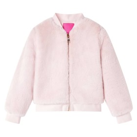 Chaqueta infantil cuero sintético rosa suave 140 de vidaXL, Ropa de abrigo para niños - Ref: Foro24-14253, Precio: 18,80 €, D...