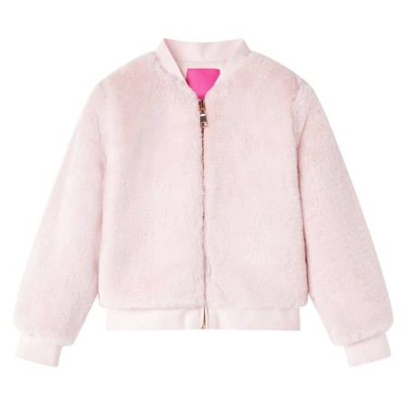 Chaqueta infantil cuero sintético rosa suave 140 de vidaXL, Ropa de abrigo para niños - Ref: Foro24-14253, Precio: 18,80 €, D...