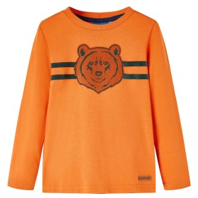 Camiseta infantil de manga larga naranja oscuro 140 de vidaXL, Camisetas para niños - Ref: Foro24-13118, Precio: 8,34 €, Desc...