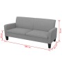 3-seater sofa 180x65x76 cm light gray by vidaXL, Sofas - Ref: Foro24-244711, Price: 312,29 €, Discount: %