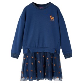 Marineblaues Langarm-Kinderkleid 104 von vidaXL, Kinderkleider - Ref: Foro24-14195, Preis: 15,99 €, Rabatt: %