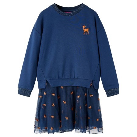 Navy blue long-sleeved children's dress 104 by vidaXL, Children's dresses - Ref: Foro24-14195, Price: 15,23 €, Discount: %