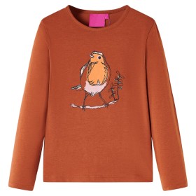 Children's long-sleeved t-shirt in cognac color 104 by vidaXL, Kids T-shirts - Ref: Foro24-14340, Price: 7,82 €, Discount: %