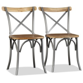 Dining chairs 2 units solid mango wood by vidaXL, dining chairs - Ref: Foro24-244592, Price: 265,99 €, Discount: %