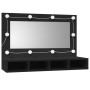 Furniture with mirror and black LED 90x31.5x62 cm by vidaXL, bathroom vanities - Ref: Foro24-833488, Price: 61,82 €, Discount: %