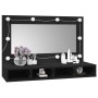 Furniture with mirror and black LED 90x31.5x62 cm by vidaXL, bathroom vanities - Ref: Foro24-833488, Price: 61,82 €, Discount: %