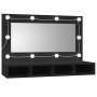 Furniture with mirror and black LED 90x31.5x62 cm by vidaXL, bathroom vanities - Ref: Foro24-833488, Price: 61,82 €, Discount: %