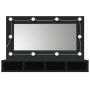 Furniture with mirror and black LED 90x31.5x62 cm by vidaXL, bathroom vanities - Ref: Foro24-833488, Price: 61,82 €, Discount: %