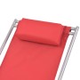 Reclining sun loungers, 2 units, red steel by vidaXL, Loungers - Ref: Foro24-42937, Price: 111,25 €, Discount: %