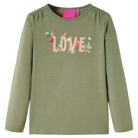 Khaki long-sleeved children's t-shirt 104 by vidaXL, Kids T-shirts - Ref: Foro24-13725, Price: 9,99 €, Discount: %