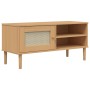 Mueble de TV SENJA aspecto ratán madera pino marrón 106x40x49cm de vidaXL, Muebles TV - Ref: Foro24-358040, Precio: 72,99 €, ...