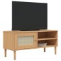 Mueble de TV SENJA aspecto ratán madera pino marrón 106x40x49cm de vidaXL, Muebles TV - Ref: Foro24-358040, Precio: 72,99 €, ...