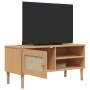 Mueble de TV SENJA aspecto ratán madera pino marrón 106x40x49cm de vidaXL, Muebles TV - Ref: Foro24-358040, Precio: 72,99 €, ...