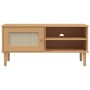 Mueble de TV SENJA aspecto ratán madera pino marrón 106x40x49cm de vidaXL, Muebles TV - Ref: Foro24-358040, Precio: 72,99 €, ...