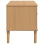 Mueble de TV SENJA aspecto ratán madera pino marrón 106x40x49cm de vidaXL, Muebles TV - Ref: Foro24-358040, Precio: 72,99 €, ...