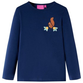 Navy blue long-sleeved children's t-shirt 140 by vidaXL, Kids T-shirts - Ref: Foro24-13518, Price: 9,99 €, Discount: %