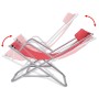 Reclining sun loungers, 2 units, red steel by vidaXL, Loungers - Ref: Foro24-42937, Price: 111,25 €, Discount: %