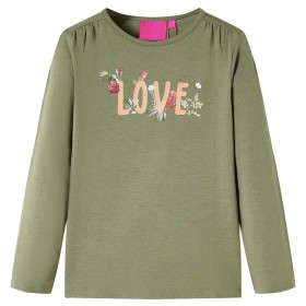 Camiseta infantil de manga larga caqui 128 de vidaXL, Camisetas para niños - Ref: Foro24-13727, Precio: 8,99 €, Descuento: %