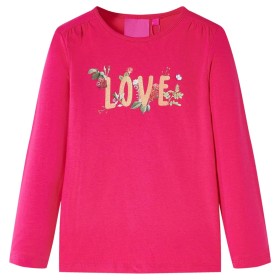 Camiseta infantil de manga larga rosa brillante 140 de vidaXL, Camisetas para niños - Ref: Foro24-13733, Precio: 9,99 €, Desc...