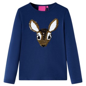 Navy blue long-sleeved children's t-shirt 140 by vidaXL, Kids T-shirts - Ref: Foro24-14183, Price: 12,50 €, Discount: %