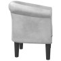 Sillón de cuero sintético plateado de vidaXL, Sillones - Ref: Foro24-356498, Precio: 156,99 €, Descuento: %