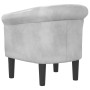 Sillón de cuero sintético plateado de vidaXL, Sillones - Ref: Foro24-356498, Precio: 156,99 €, Descuento: %