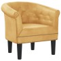 Sillón de cuero sintético dorado de vidaXL, Sillones - Ref: Foro24-356500, Precio: 156,16 €, Descuento: %