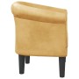 Sillón de cuero sintético dorado de vidaXL, Sillones - Ref: Foro24-356500, Precio: 156,16 €, Descuento: %