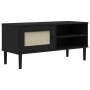 Mueble de TV SENJA aspecto ratán madera pino negro 106x40x49 cm de vidaXL, Muebles TV - Ref: Foro24-358042, Precio: 72,93 €, ...