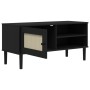 Mueble de TV SENJA aspecto ratán madera pino negro 106x40x49 cm de vidaXL, Muebles TV - Ref: Foro24-358042, Precio: 72,93 €, ...