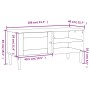 Mueble de TV SENJA aspecto ratán madera pino negro 106x40x49 cm de vidaXL, Muebles TV - Ref: Foro24-358042, Precio: 72,93 €, ...