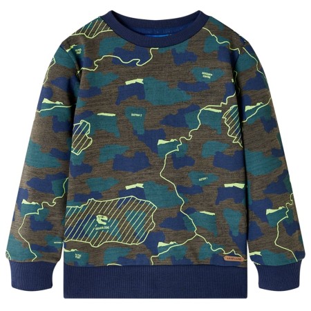 Dunkles Khaki-Mélange-Sweatshirt für Kinder 140 von vidaXL, Kinder-T-Shirts - Ref: Foro24-13243, Preis: 14,83 €, Rabatt: %