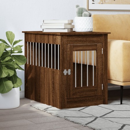 Dog cage engineered wood brown oak 55x80x68 cm by vidaXL, Dog kennels - Ref: Foro24-838329, Price: 100,38 €, Discount: %