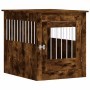 Engineered wood dog cage smoked oak 64.5x80x71 cm by vidaXL, Dog kennels - Ref: Foro24-838334, Price: 102,83 €, Discount: %