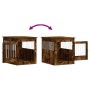 Engineered wood dog cage smoked oak 64.5x80x71 cm by vidaXL, Dog kennels - Ref: Foro24-838334, Price: 102,83 €, Discount: %