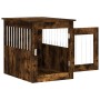 Smoked oak engineered wood dog cage 55x75x65 cm by vidaXL, Dog kennels - Ref: Foro24-838320, Price: 91,33 €, Discount: %