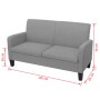 2-Sitzer-Sofa 135x65x76 cm hellgrau von vidaXL, Sofas - Ref: Foro24-244708, Preis: 244,26 €, Rabatt: %