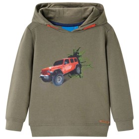 Sudadera infantil con capucha color caqui 116 de vidaXL, Camisetas para niños - Ref: Foro24-13386, Precio: 12,99 €, Descuento: %